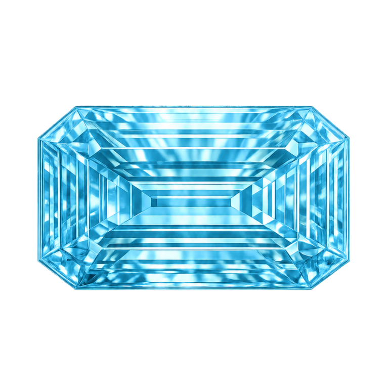Lab Created Aquamarine #105, Octagon