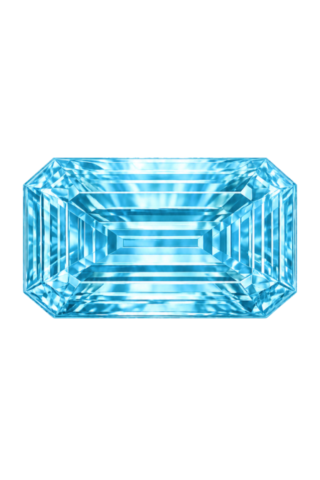 Lab Created Aquamarine #106, Octagon
