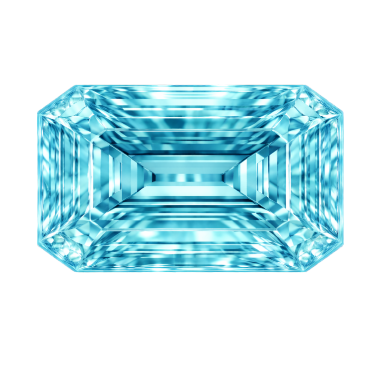 Cubic Zirconia Aquamarine AAA, Octagon
