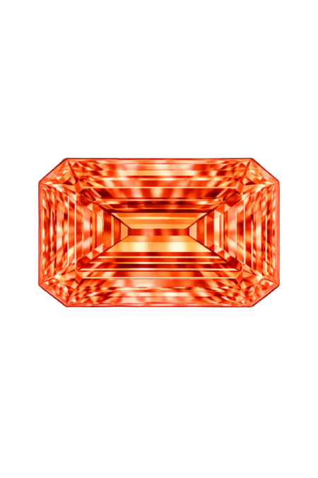 Lab Created Padparadsha #55, Octagon