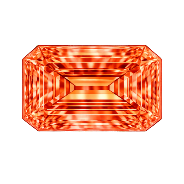Lab Created Padparadsha #55, Octagon