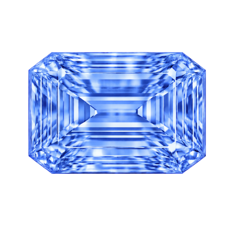 Cubic Zirconia Light Blue Sapphire AAA, Octagon