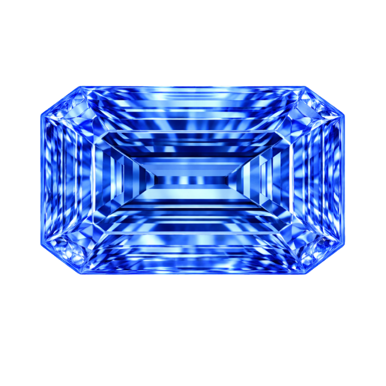 Cubic Zirconia Medium Blue Sapphire AAA, Octagon