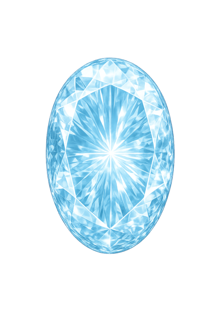 Lab Created Aquamarine #105, Oval