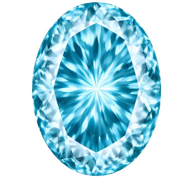 Cubic Zirconia Aquamarine AAA, Oval