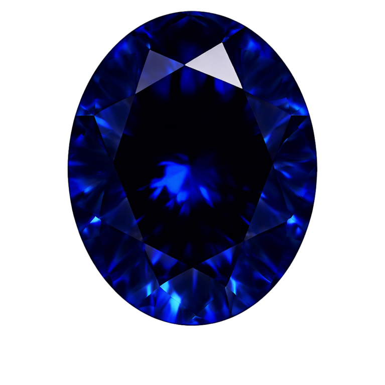 Cubic Zirconia Dark Blue Sapphire AAA, Oval