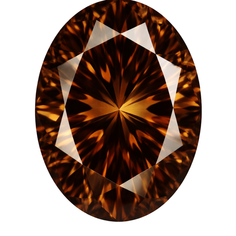 Cubic Zirconia Dark Brown AAA, Oval