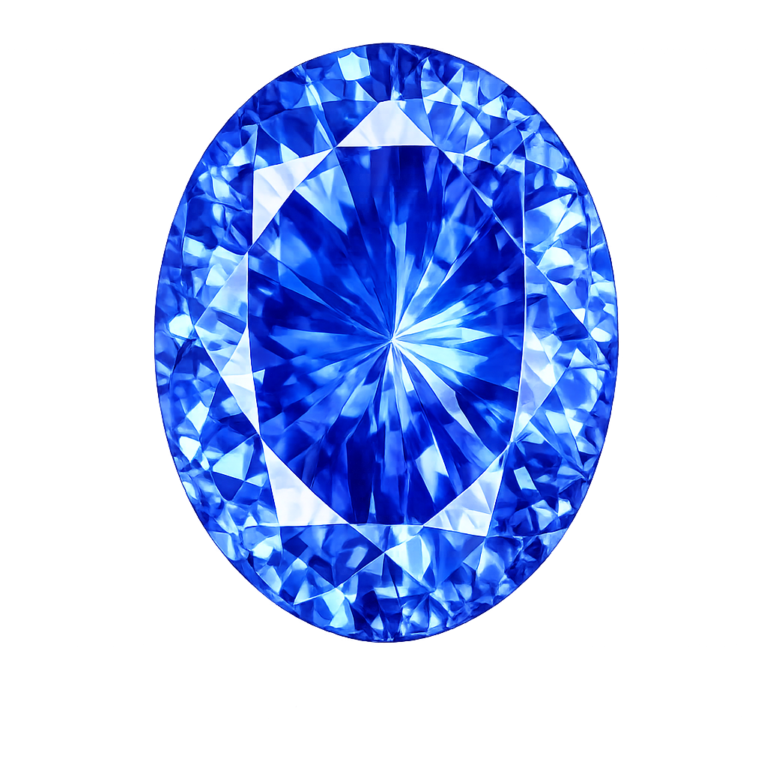 Cubic Zirconia Light Blue Sapphire AAA, Oval