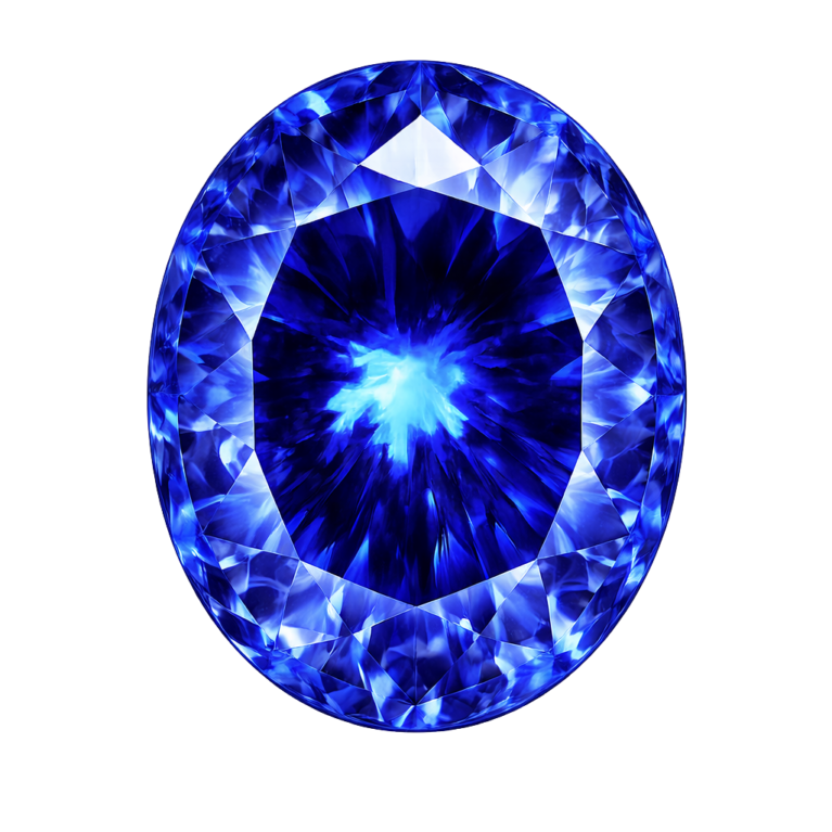 Cubic Zirconia Medium Blue Sapphire AAA, Oval