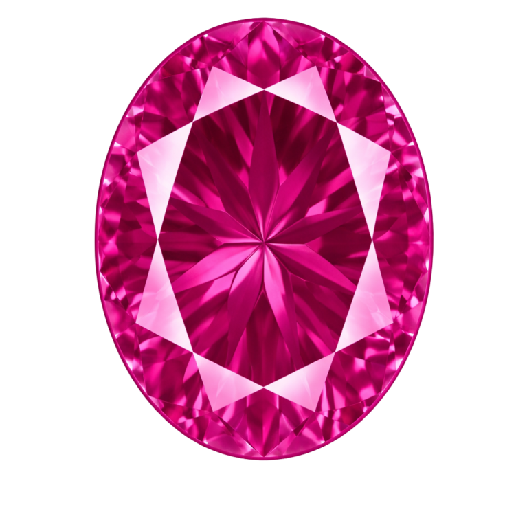 Lab Created Dark Rose #3, Oval