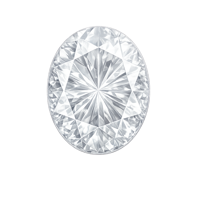 Lab Created White #12, Oval