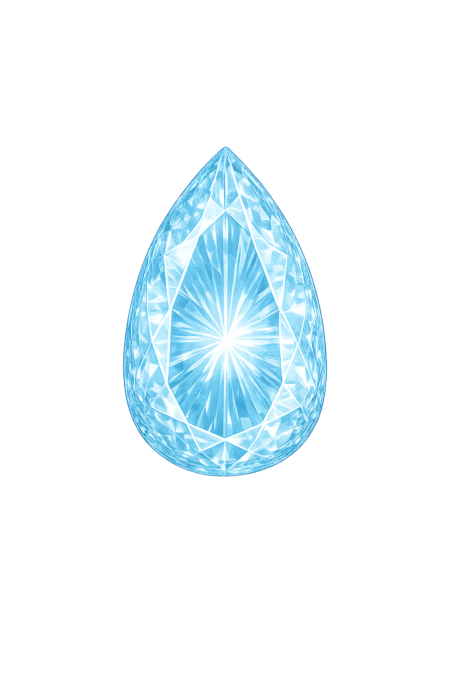 Lab Created Aquamarine #105, Pear