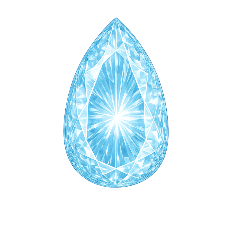 Lab Created Aquamarine #105, Pear