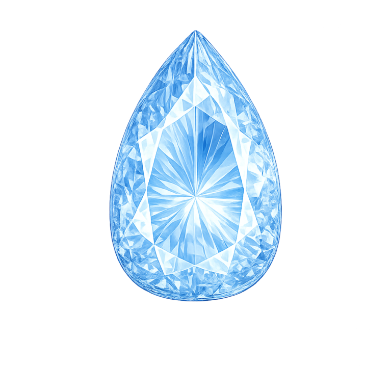 Lab Created Aquamarine #104, Pear