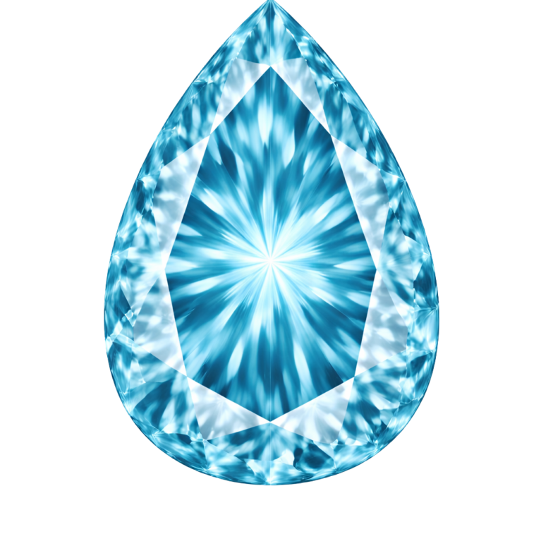 Cubic Zirconia Aquamarine AAA, Pear