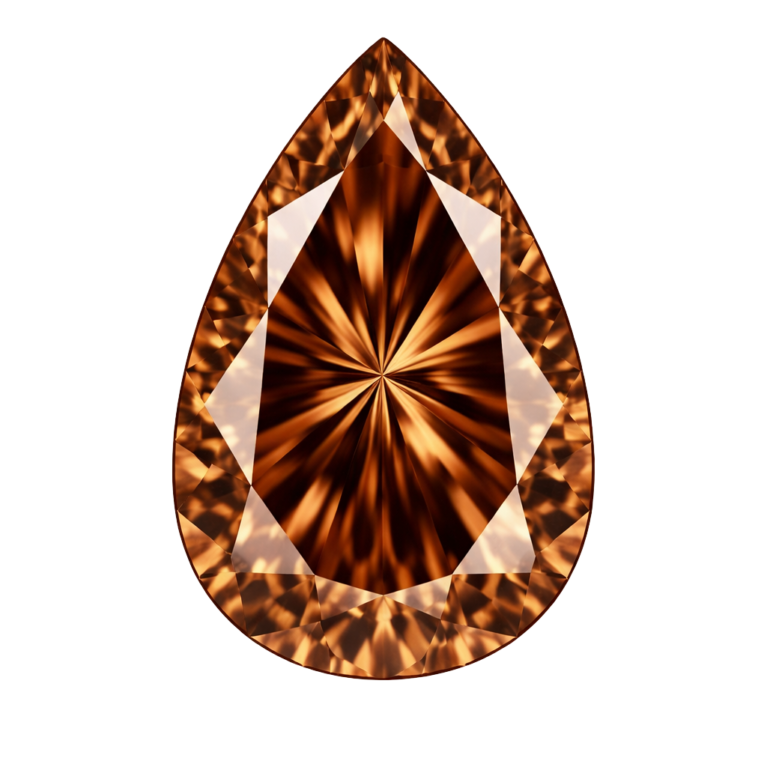 Cubic Zirconia Brown AAA, Pear