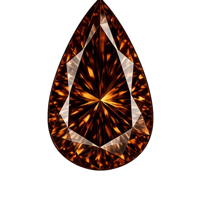 Cubic Zirconia Dark Brown AAA, Pear