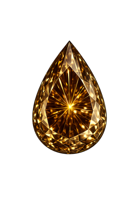 Cubic Zirconia Dark Champagne AAA, Pear