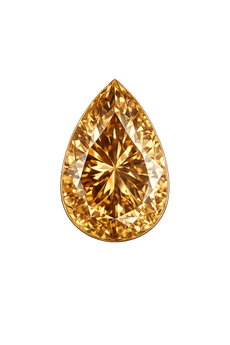 Cubic Zirconia Medium Champagne AAA, Pear
