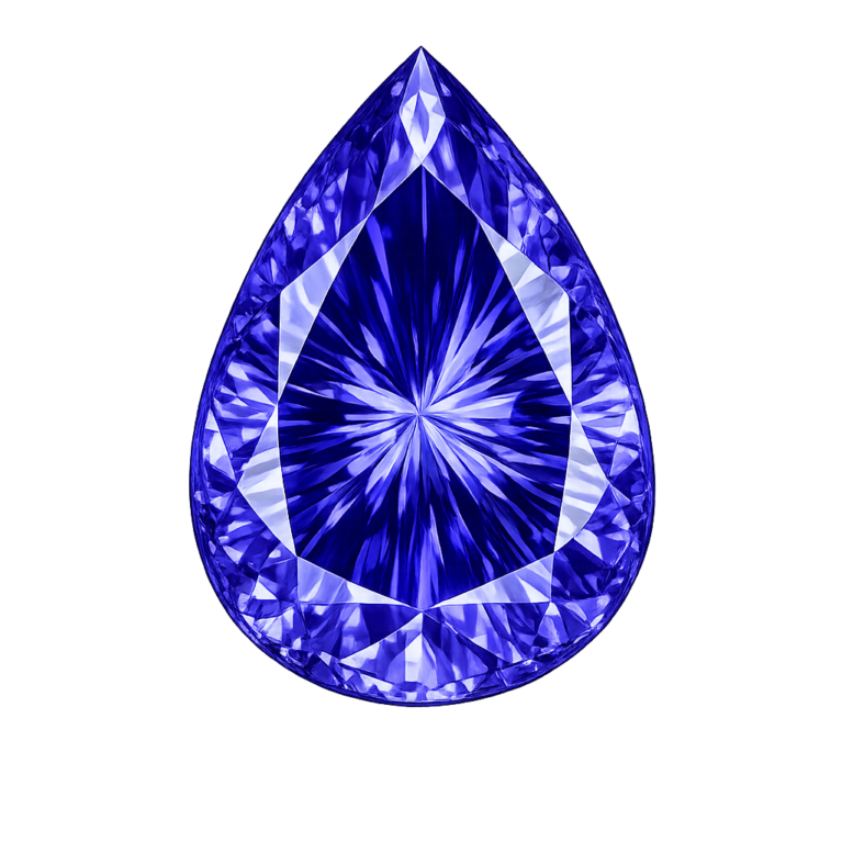 Cubic Zirconia Medium Tanzanite AAA, Pear
