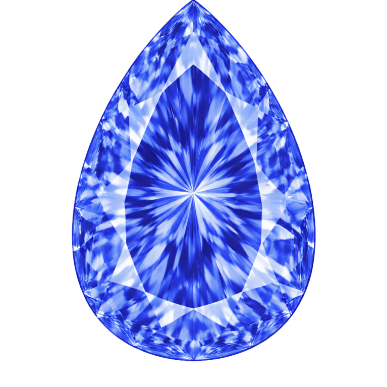 Cubic Zirconia Light Blue Sapphire AAA, Pear