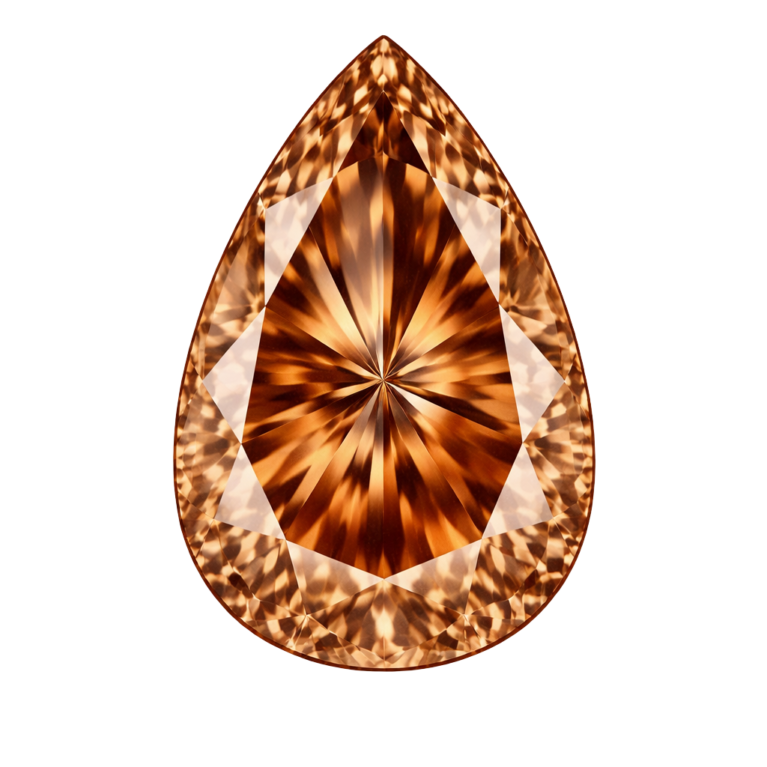 Cubic Zirconia Light Brown AAA, Pear