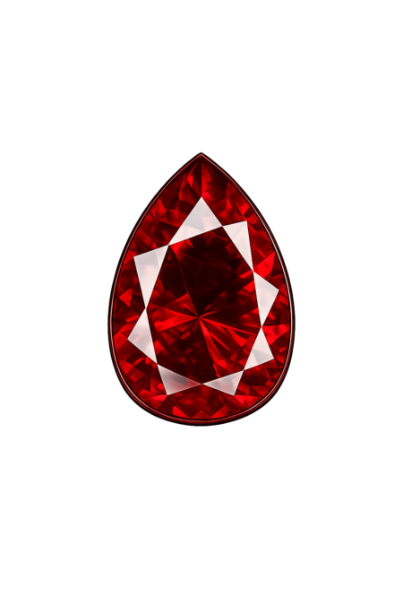 Lab Created Garnet #8, Pear