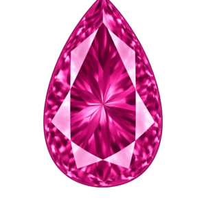 Lab Created Dark Rose #3, Pear