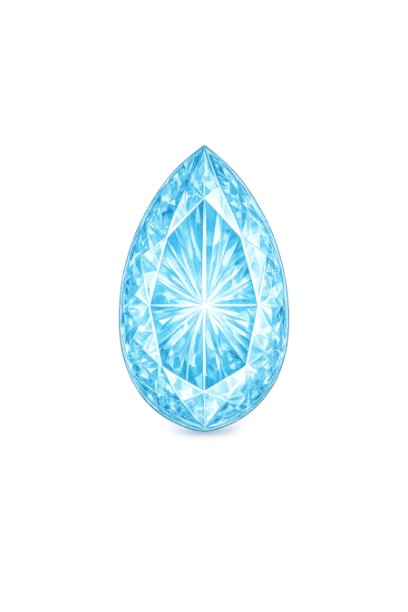 Lab Created Aquamarine #106, Pear