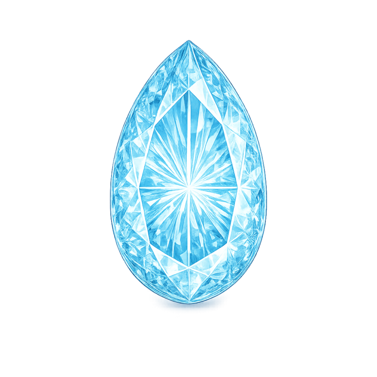 Lab Created Aquamarine #106, Pear