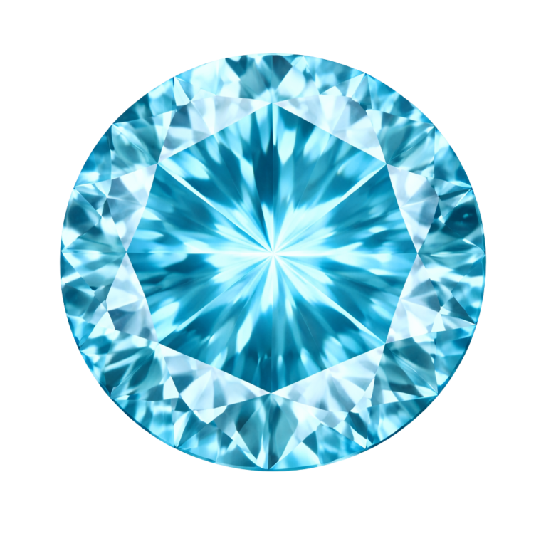 Cubic Zirconia Aquamarine AAA, Round