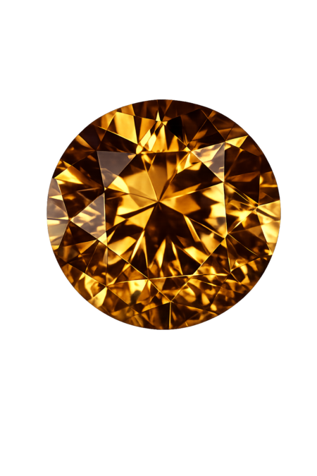 Cubic Zirconia Dark Champagne AAA, Round
