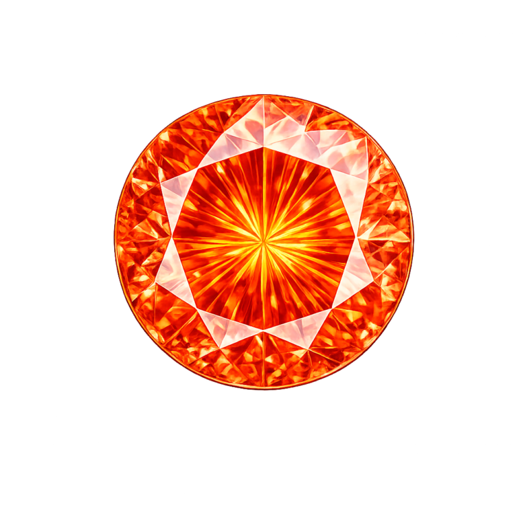 Lab Created Padparadsha #55, Round