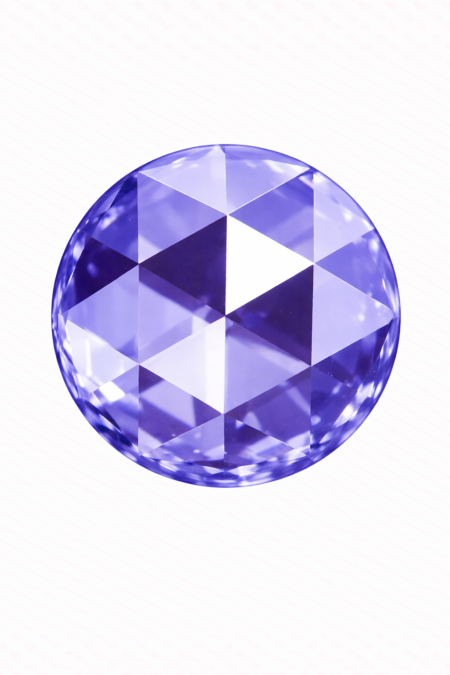 Cubic Zirconia Medium Tanzanite AAA, Round Rose Cut
