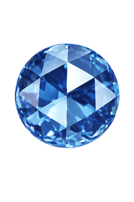 Cubic Zirconia Dark Blue Topaz AAA, Round Rose Cut