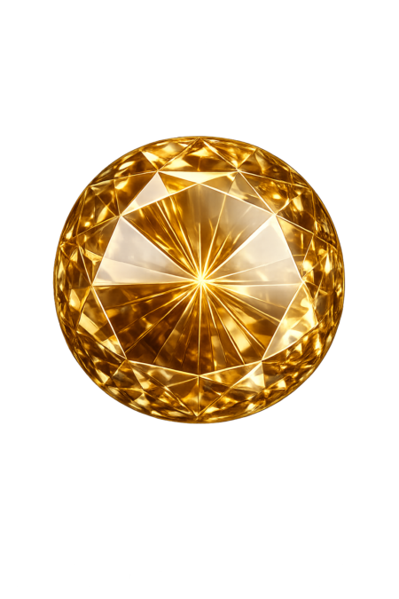 Cubic Zirconia Medium Champagne AAA, Round Rose Cut