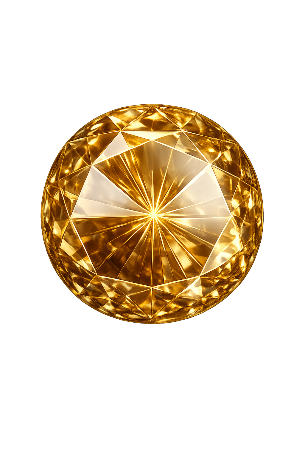 Cubic Zirconia Medium Champagne AAA, Round Rose Cut