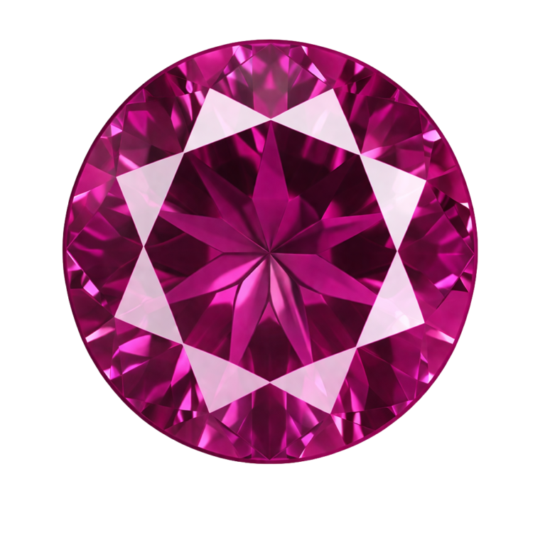 Lab Created Dark Rose #3, Round