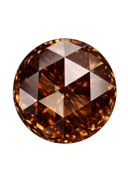 Cubic Zirconia Dark Brown AAA, Round Rose Cut
