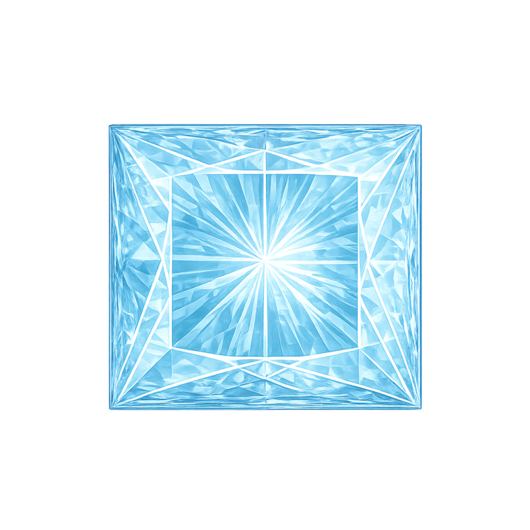 Lab Created Aquamarine #105, Square