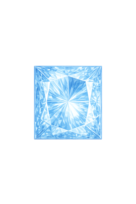 Lab Created Aquamarine #104, Square