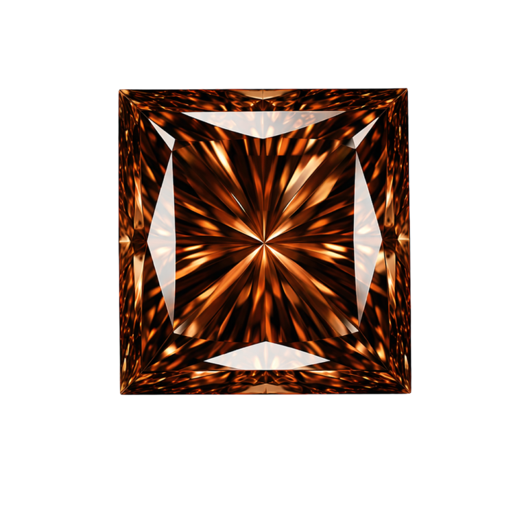 Cubic Zirconia Brown AAA, Square