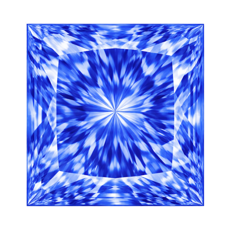 Cubic Zirconia Light Blue Sapphire AAA, Square