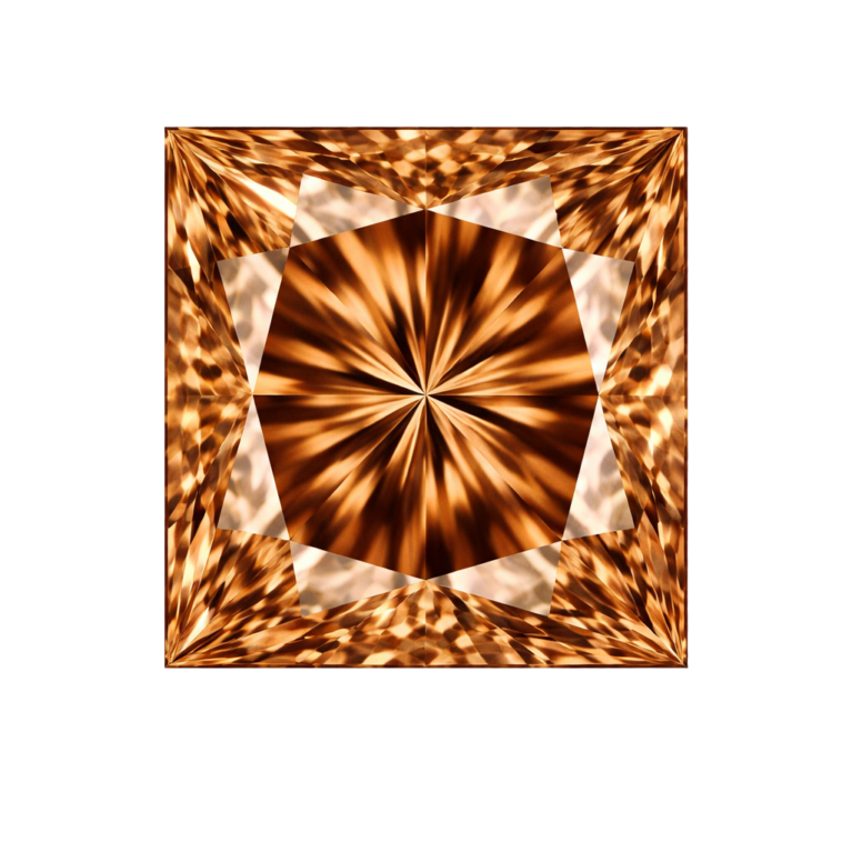 Cubic Zirconia Light Brown AAA, Square