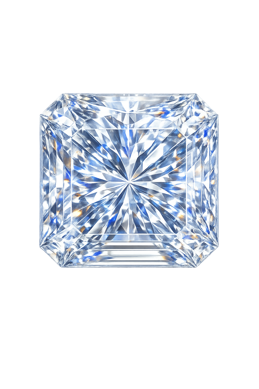 Cubic Zirconia White AAA, Square Cut Corners
