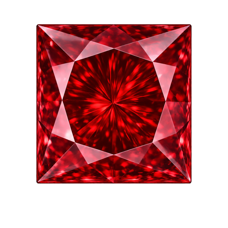 Lab Created Garnet #7, Square