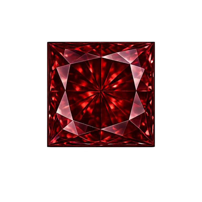 Lab Created Garnet #8, Square