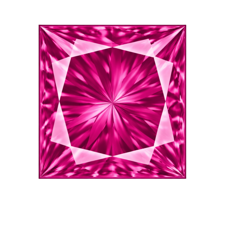 Lab Created Dark Rose #3, Square