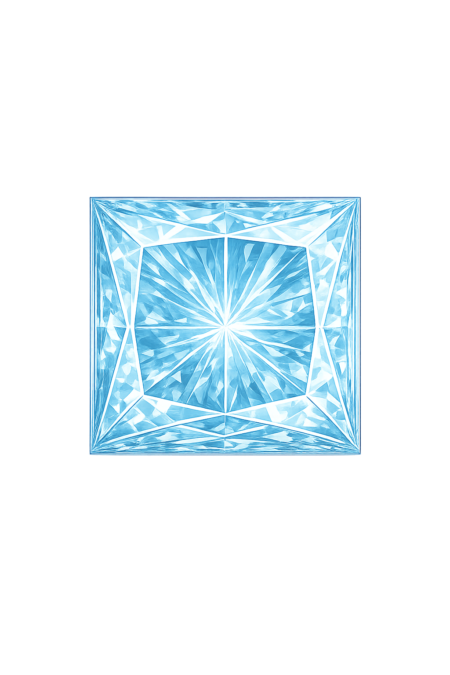 Lab Created Aquamarine #106, Square