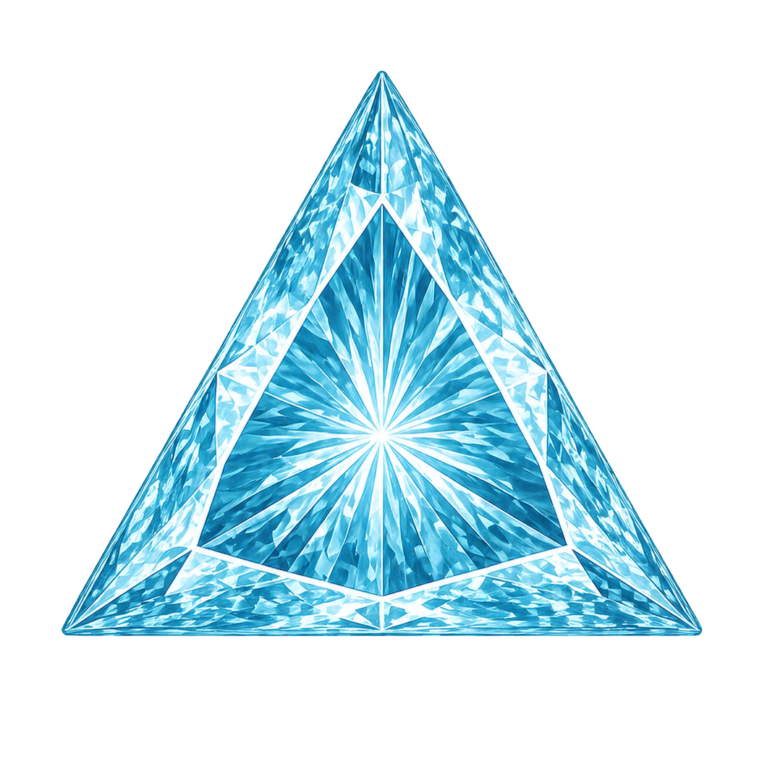Lab Created Aquamarine #106, Triangle